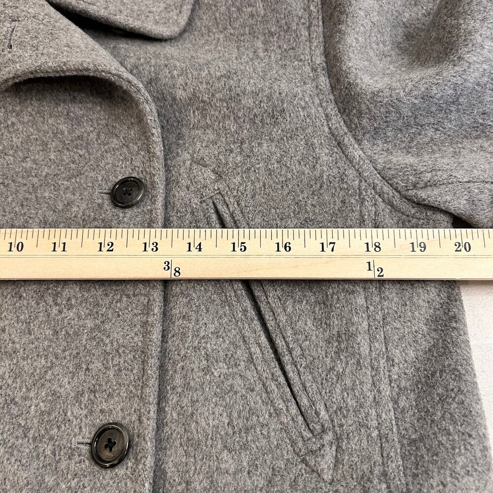 J. Crew Wool Cashmere Peacoat Gray PLUS Beanie Faux Fur Pom Basket Weave Cap - Picture 11 of 16